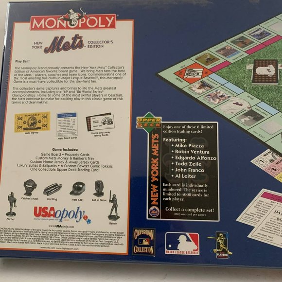 Vintage Monopoly New York Mets MLB Collector’s Edition Board Game 2001 Sealed - Picture 5 of 9